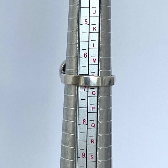 Sterling Silver 925 Cubic Zirconia Polished Modernist Asymmetric Heart Ring 6.75 - Picture 9 of 16